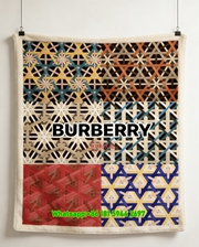 Burberry Geometric Pattern Flannel Fleece Sofa Throw Blanket B175